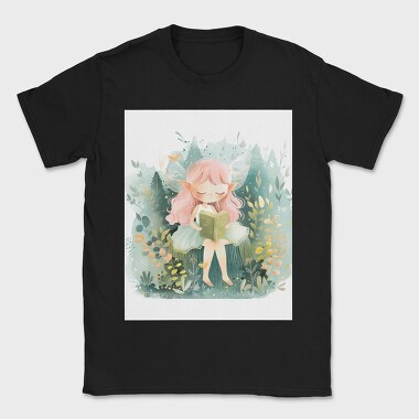 Elf Reading Book, Tricou Barbati (Unisex)
