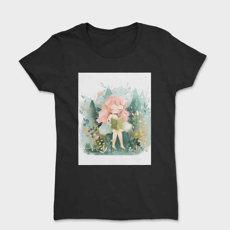 Elf Reading Book, Tricou Femei
