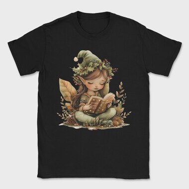 Elf Reading Holly Garden, Tricou Barbati (Unisex)