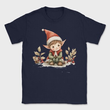 Elf Sitting Snow, Tricou Barbati (Unisex)