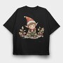 Elf Sitting Snow, Tricou Oversize Barbati (Unisex)