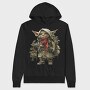 Elf With Holly Ornament, Hanorac Oversize Barbati (Unisex)