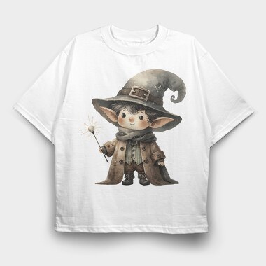 Elf Wizard Hat, Tricou Oversize Barbati (Unisex)