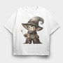 Elf Wizard Hat, Tricou Oversize Barbati (Unisex)