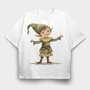 Elf Woodland Hat, Tricou Oversize Barbati (Unisex)