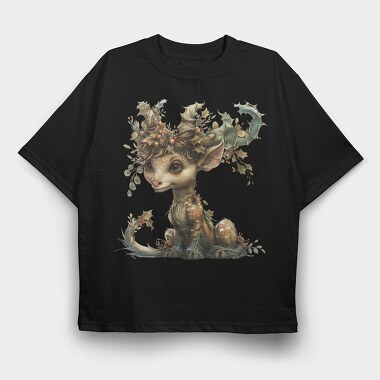Elf Wreath Fantasy, Tricou Oversize Barbati (Unisex)