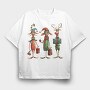 Elfs With Gifts, Tricou Oversize Barbati (Unisex)