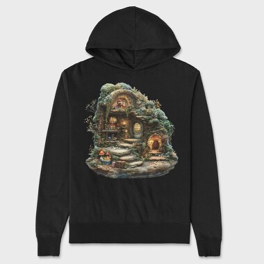 Enchanted Fairy Hut, Hanorac Oversize Barbati (Unisex)