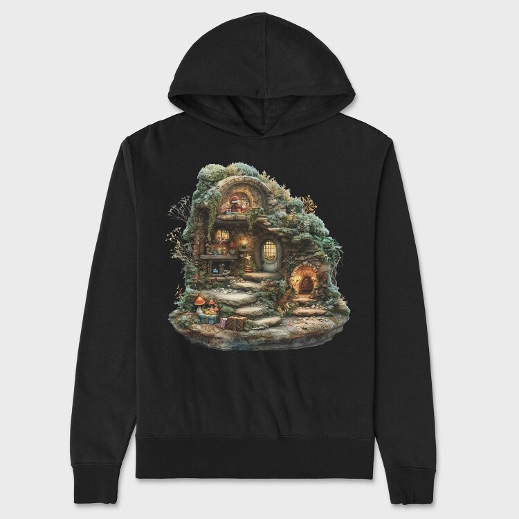 Enchanted Fairy Hut, Hanorac Oversize Barbati (Unisex)