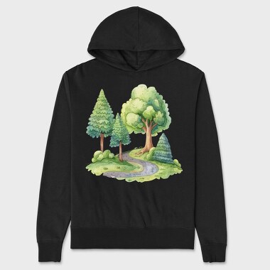 Enchanted Forest Path, Hanorac Oversize Barbati (Unisex)