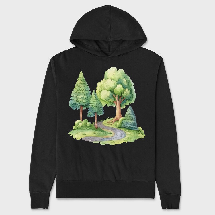 Enchanted Forest Path, Hanorac Oversize Barbati (Unisex)