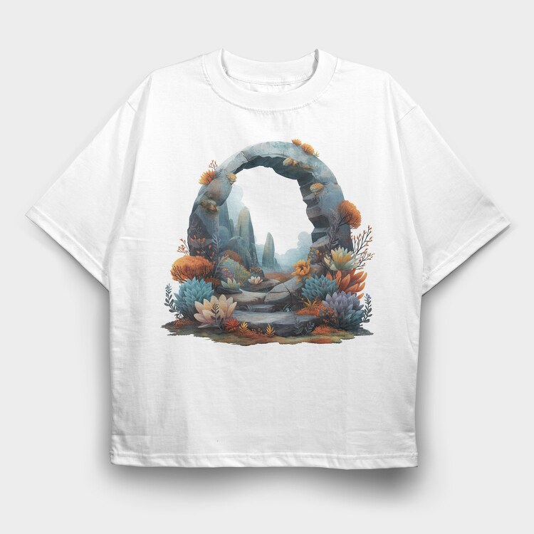 Enchanted Garden Arch, Tricou Oversize Barbati (Unisex)