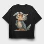 Enchanted Garden Feather, Tricou Oversize Barbati (Unisex)