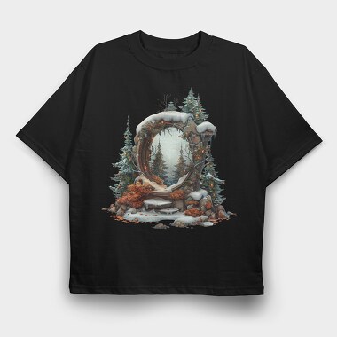 Enchanted Mirror Garden, Tricou Oversize Barbati (Unisex)