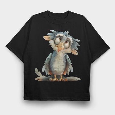 Enchanted Owl Feather, Tricou Oversize Barbati (Unisex)