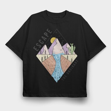 Escape Mountain Adventure, Tricou Oversize Barbati (Unisex)