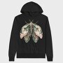 Ethereal Garden Moon, Hanorac Oversize Barbati (Unisex)