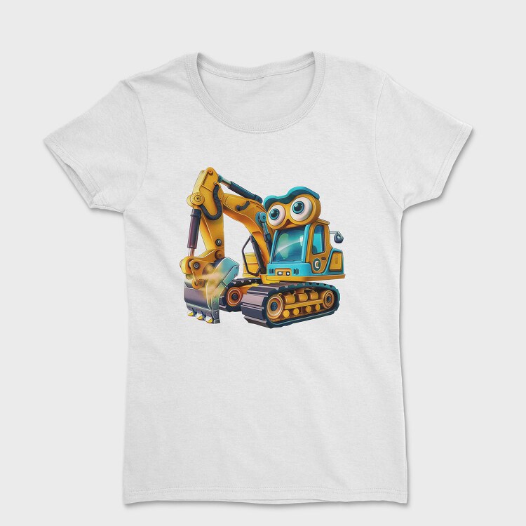 Excavator Face Clipart, Tricou Femei