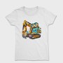 Excavator Face Clipart, Tricou Femei