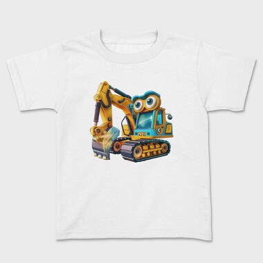 Excavator Face Clipart, Tricou Copii