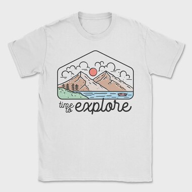 Explore Mountain Silhouette, Tricou Barbati (Unisex)