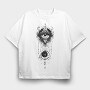 Eye Moon Triangle, Tricou Oversize Barbati (Unisex)