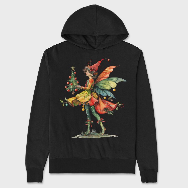 Fairy Christmas Bell Journey, Hanorac Oversize Barbati (Unisex)