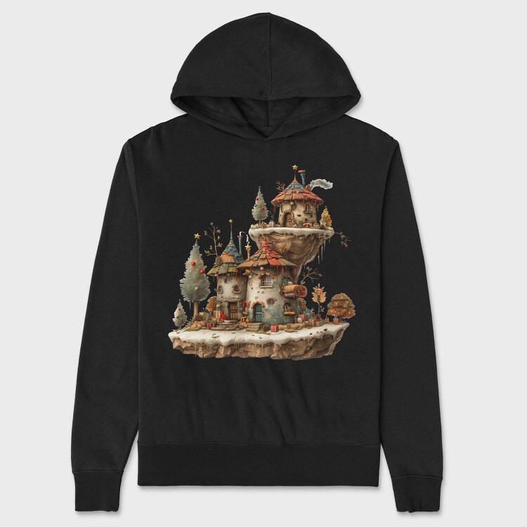 Fairy Christmas Hut, Hanorac Oversize Barbati (Unisex)
