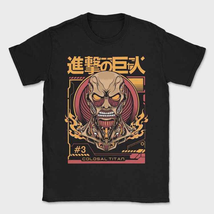Colossal Titan Face 1, Tricou Barbati (Unisex)