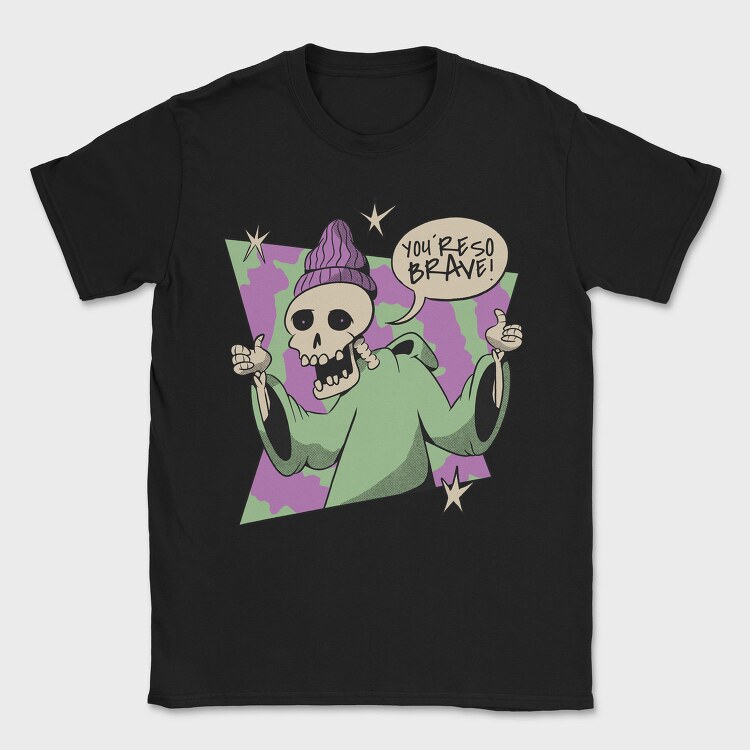 Supportive Skeleton Brave, Tricou Barbati (Unisex)