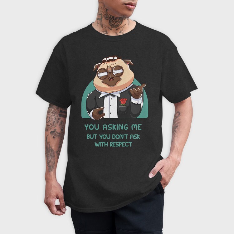 Pug In Tuxedo, Tricou Barbati (Unisex)