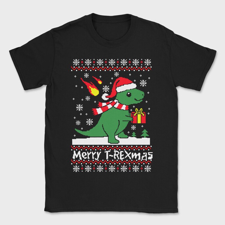 Dino Xmas Sweater, Tricou Barbati (Unisex)