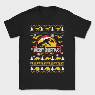 Dino Xmas, Tricou Barbati (Unisex)