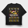 Dino Xmas, Tricou Oversize Barbati (Unisex)