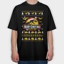 Dino Xmas, Tricou Oversize Barbati (Unisex)