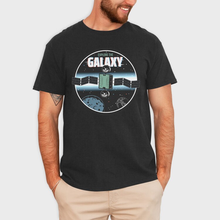 Space Explorer Galaxy, Tricou Barbati (Unisex)