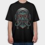 Cyberpunk Gasmask, Tricou Oversize Barbati (Unisex)