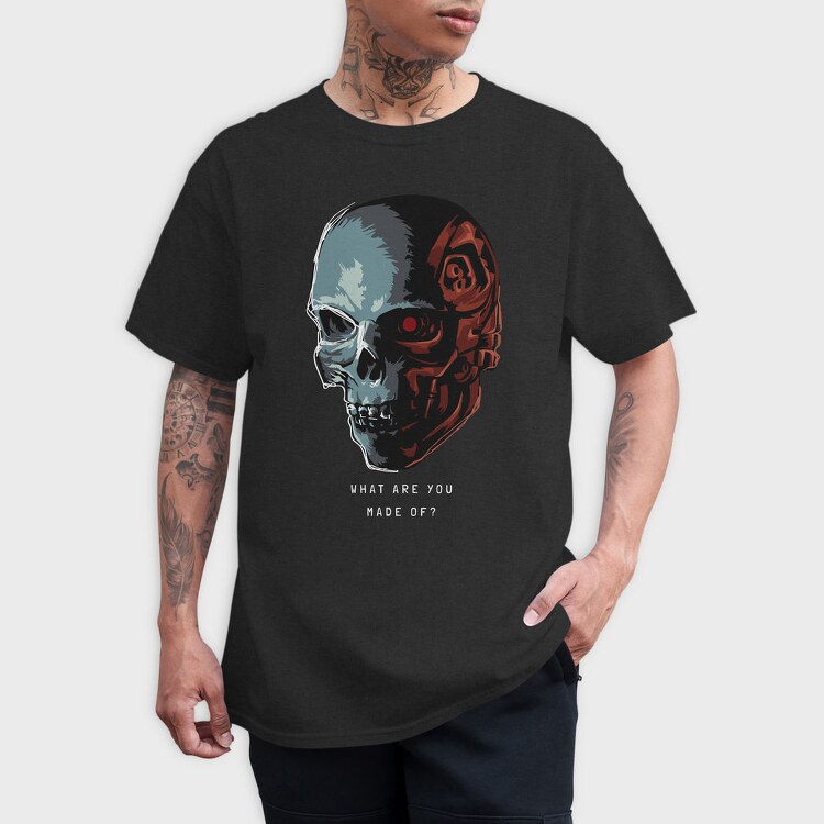 Cyberpunk Skull, Tricou Barbati (Unisex)