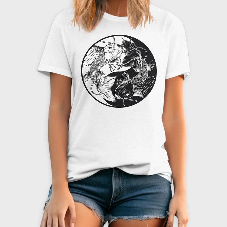 Fish Yng Yang, Tricou Barbati (Unisex)