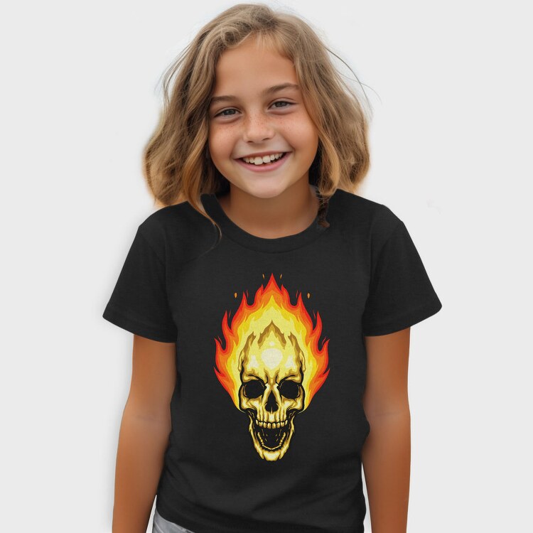 Flaming Skull, Tricou Copii