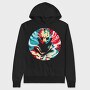 Fire Fox Burst, Hanorac Oversize Barbati (Unisex)