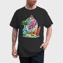 Flamingo Surf Paradise, Tricou Barbati (Unisex)