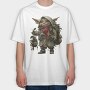 Elf With Holly Ornament, Tricou Oversize Barbati (Unisex)