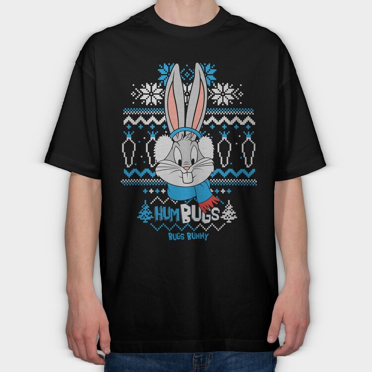 Bunny Holiday Sweater, Tricou Oversize Barbati (Unisex)
