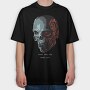 Cyberpunk Skull, Tricou Oversize Barbati (Unisex)