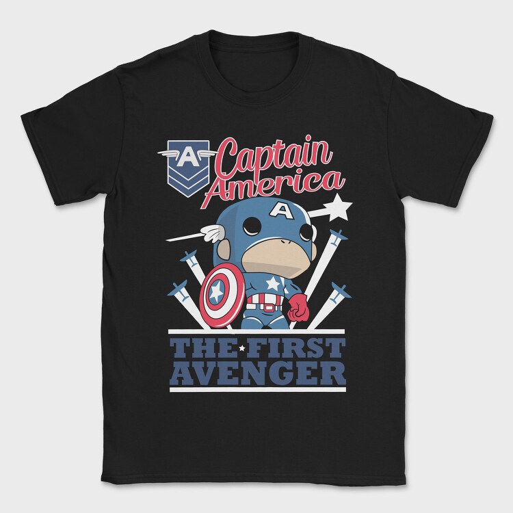 Captain America Avenger, Tricou Barbati (Unisex)