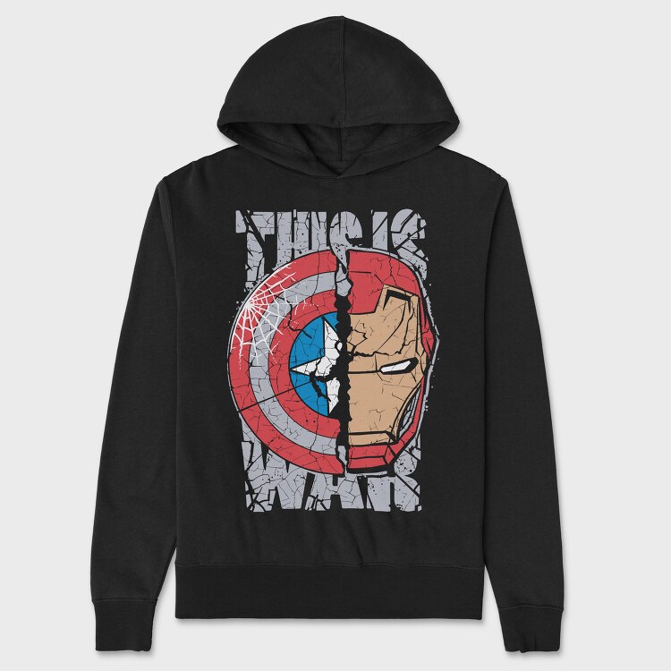 Captain America Shield 2, Hanorac Oversize Barbati (Unisex)