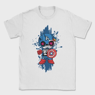 Captain America Skull, Tricou Barbati (Unisex)
