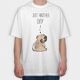 Pug Just Another Day, Tricou Oversize Barbati (Unisex)