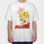 Candy Panda Love, Tricou Oversize Barbati (Unisex)